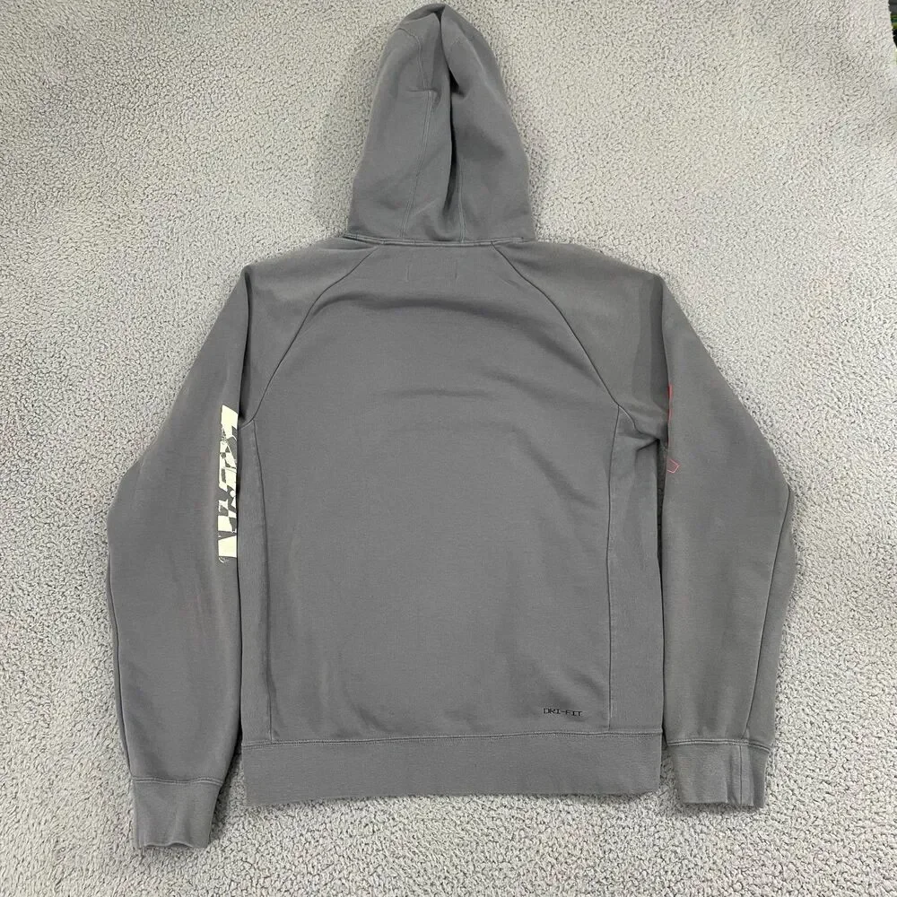 Nike Air Jordan Zion Hoodie Men S‎ Gray DV5625 084 Dri-Fit Pullover
